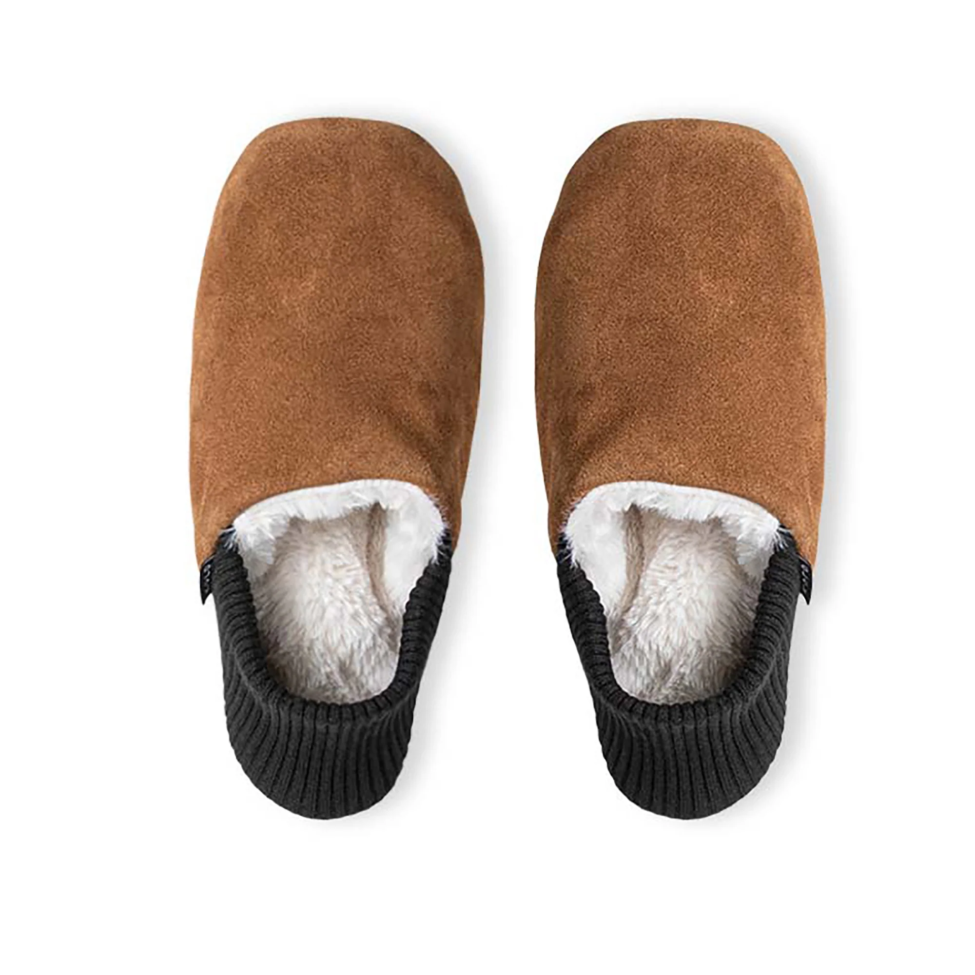 Perry Suede House Shoes - Fur-Lined - Image 3