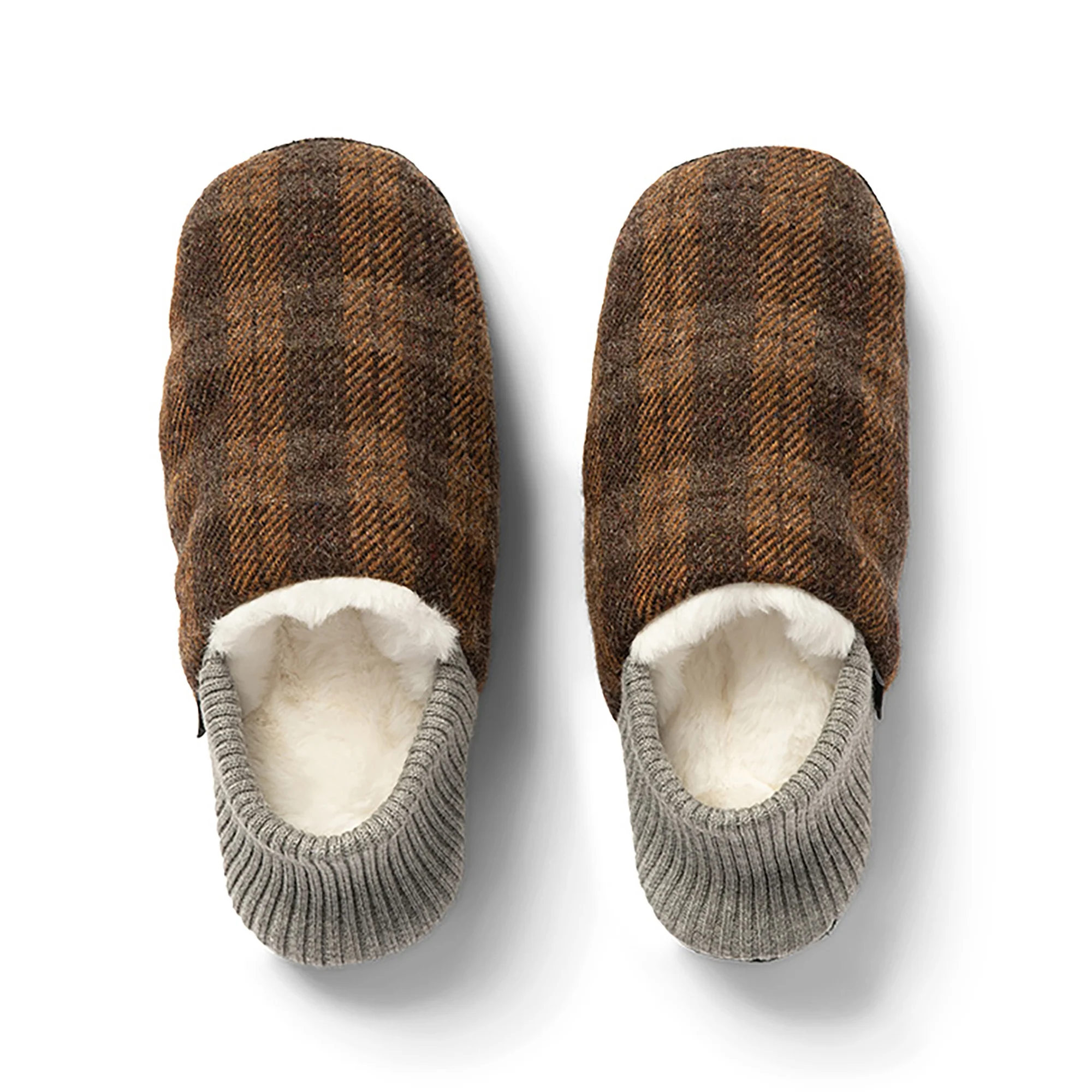 Lanton Tweed House Shoes - Fur-Lined - Image 13